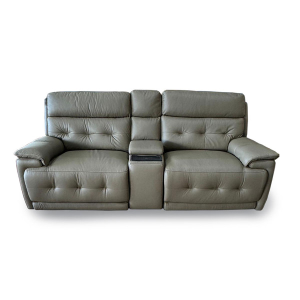 Melbourne 3 Seater Electric Leather W/Drinks Console